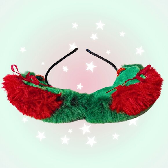 {Handmade} Strawberry Stars Furry Ears Headband - Picture 4 of 4